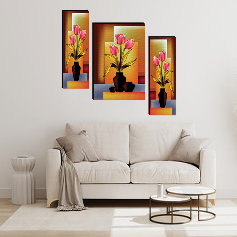 Set Of 3 Digital Wall Painting