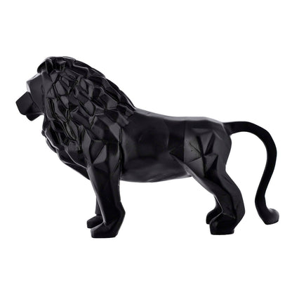 King Lion Black Statue