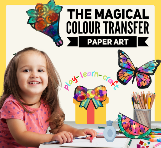 The Magical Color Transfer Paper Art - Toddler Diy Activity Box