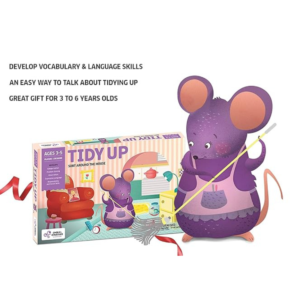 Chalk and Chuckles Tidy Up - Educational Board Game | Sorting Game for Kids | Preschool Learning Toy for Boys and Girls