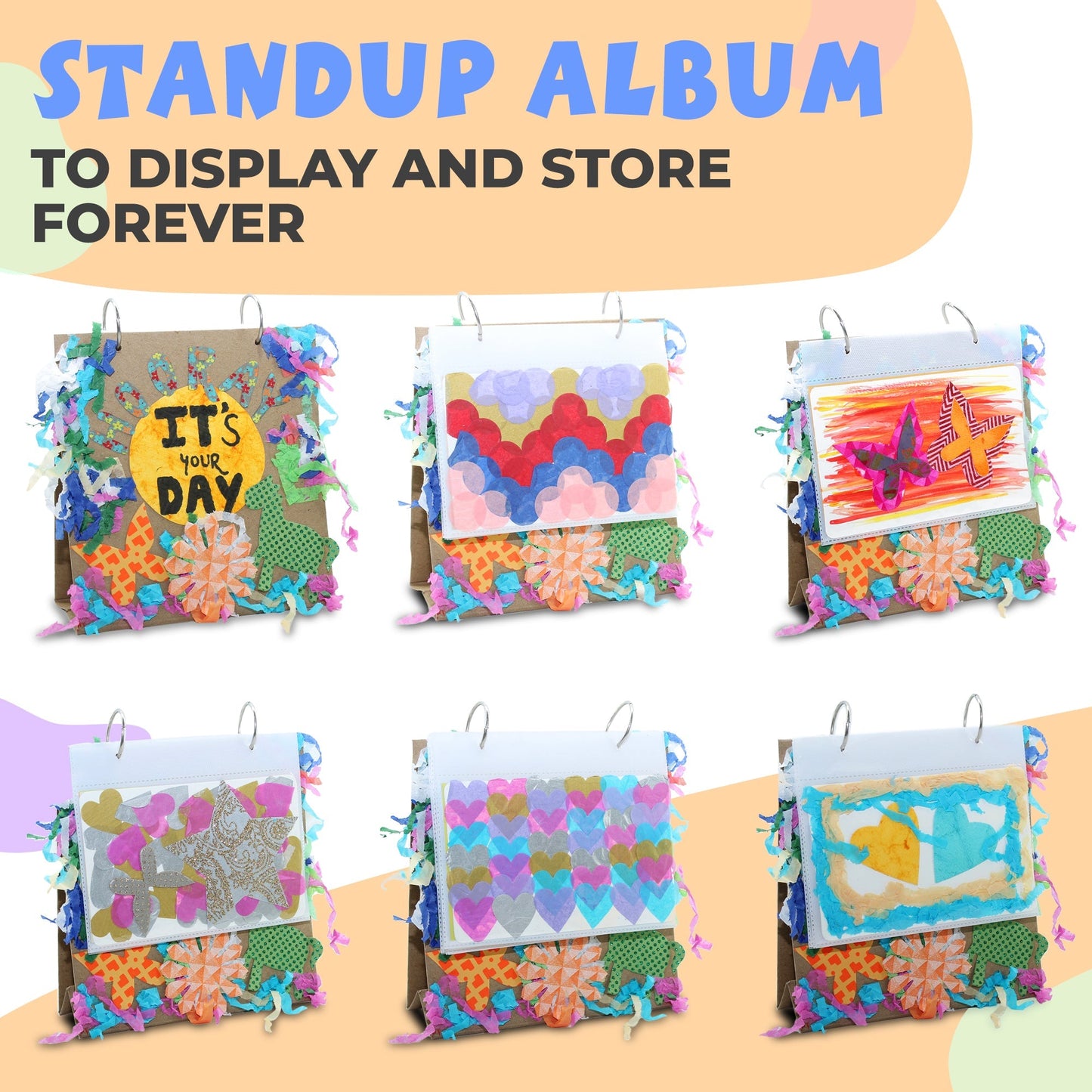DIY Artist's Standup Album- All in 1 Activity Kit Including Accessories and Paints