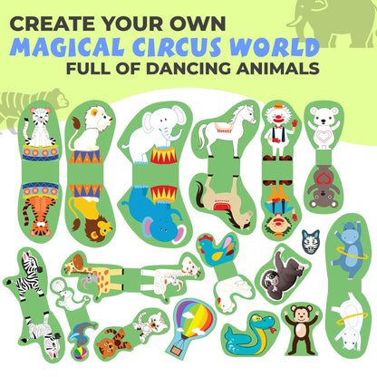 DIY make Your  own  Circus with Light- all in 1  bumper craft kit with all materials and accessories to make your own circus world, with circus, bulb, wire and accessories