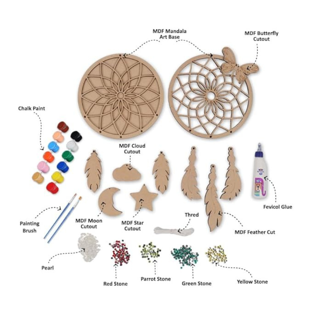 Hobby India Mdf Dream Catcher Making Kit