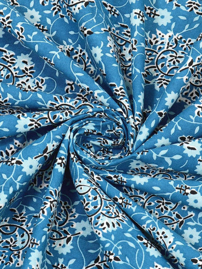 100% Pure Cotton Traditional Printed Bedsheet for Double Bed King Size Bedsheet with 2 Pillow Covers