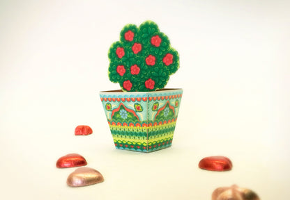 Blue Mini Flower Pot Box DIY Paper Craft Kit
