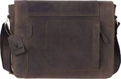 WildHorn Classic Leather 13 Inch Laptop Messenger Bag For Men I Office Bags I Travel Bags I Adjustable Strap - Brown