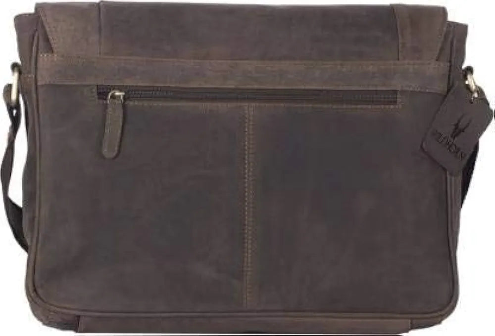 WildHorn Classic Leather 13 Inch Laptop Messenger Bag For Men I Office Bags I Travel Bags I Adjustable Strap - Brown