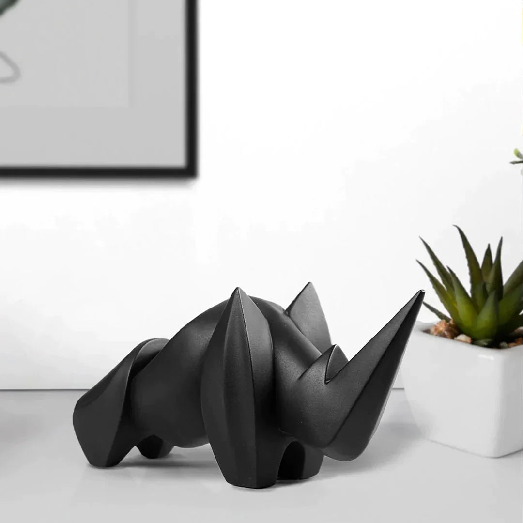 Artarium Abstract Art Rhino Figurine Idol