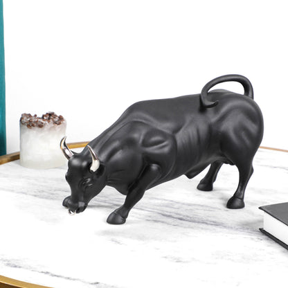Artarium Abstract Art Charging Bull Figurine Idol