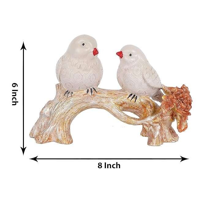 Resin Handcrafted Birds Couple On Tree Showpiece Bird Statue For Home Dcor Living Room Bedroom Table Top Antique Garden Decoration Items