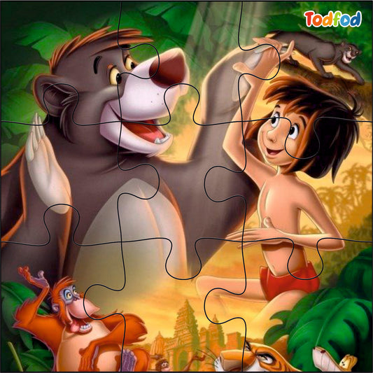 Wooden Jigsaw Puzzle - Jungle Book Mowgli & Friends