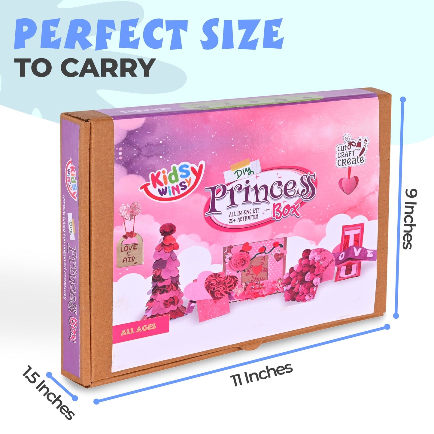 DIY Valentine Pretty Princess Craft Kit - All in 1 bumper pack with over 150 pcs, decorates 1 room or living area