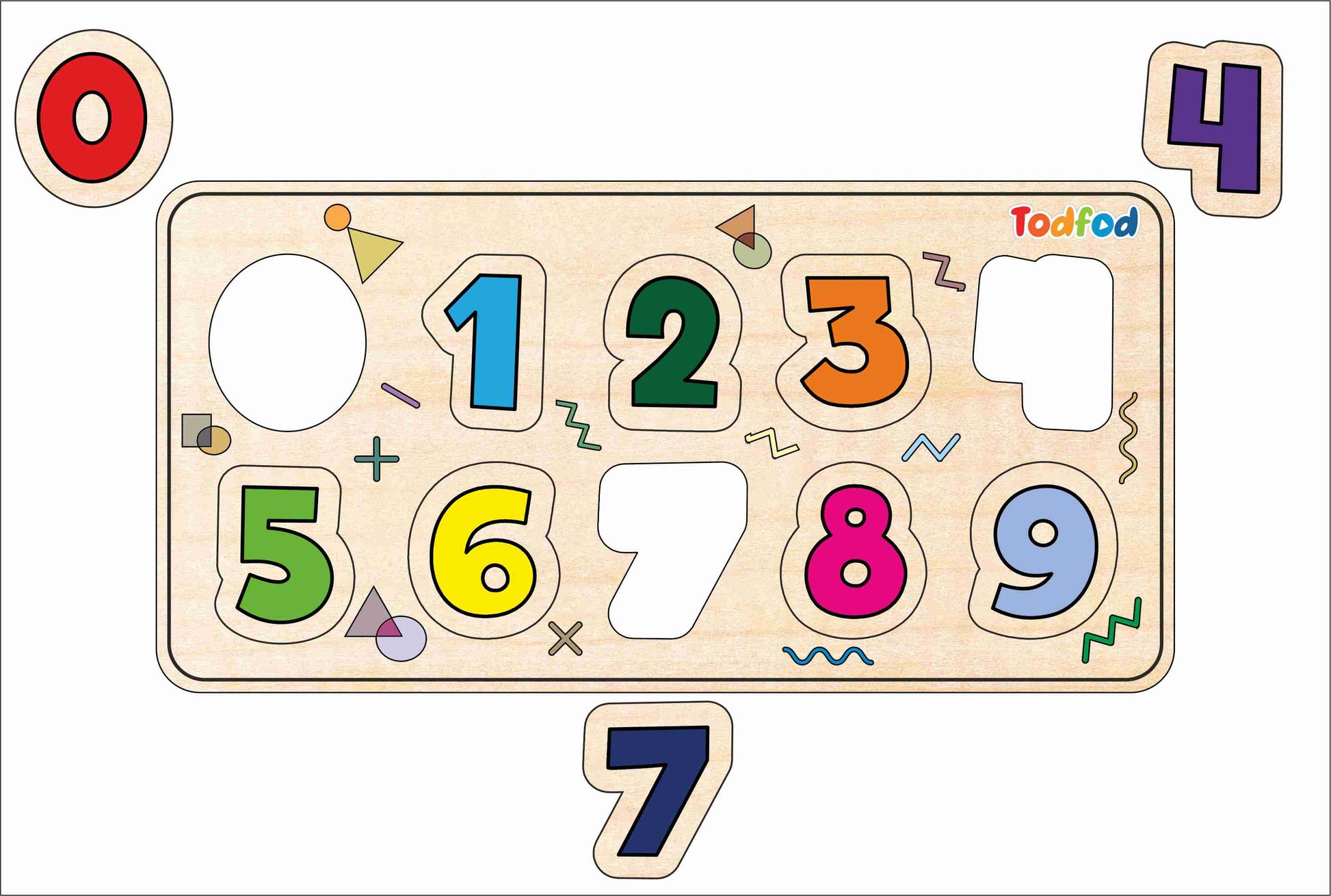 Wooden Jigsaw Puzzles - English Numbers for Kids