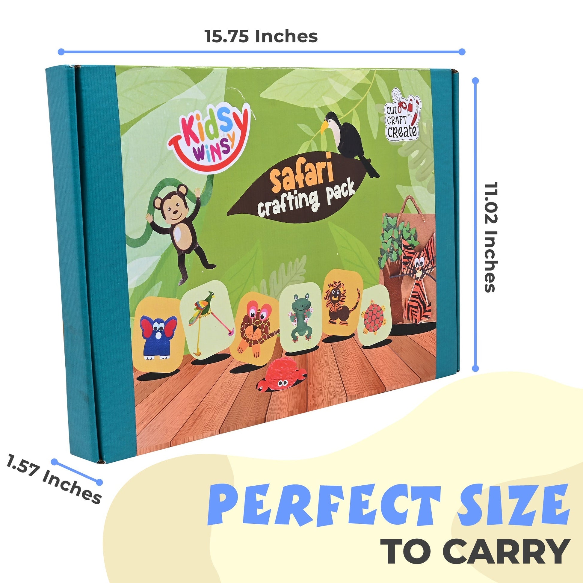 DIY SAFARI CRAFTING PACK- ALL IN ONE BUMPER KIT WITH OVER 300 PCS FOR CREATIVE CRAFTS