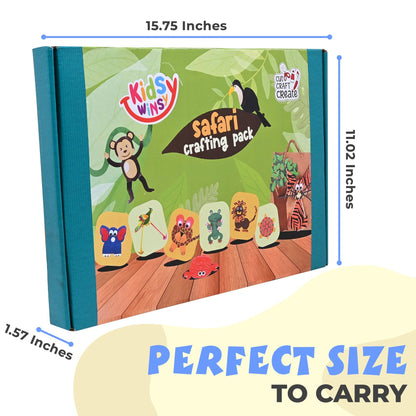 DIY SAFARI CRAFTING PACK- ALL IN ONE BUMPER KIT WITH OVER 300 PCS FOR CREATIVE CRAFTS