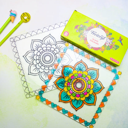 My Glass Painting Kit (Flower Design)