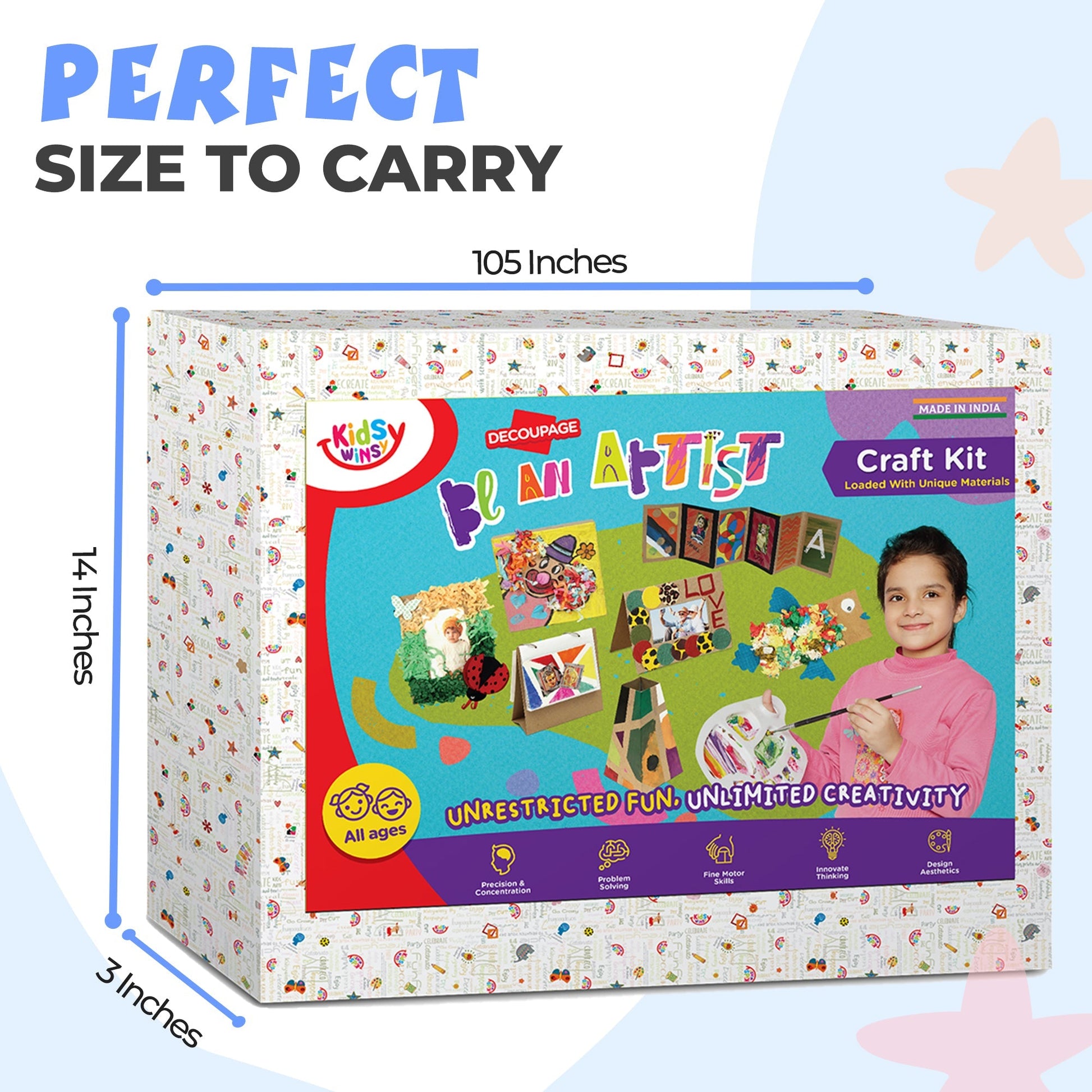Be An Artist Bumper DIY Craft Kit- All in 1 pack with 300+ pcs and over 20 Activities