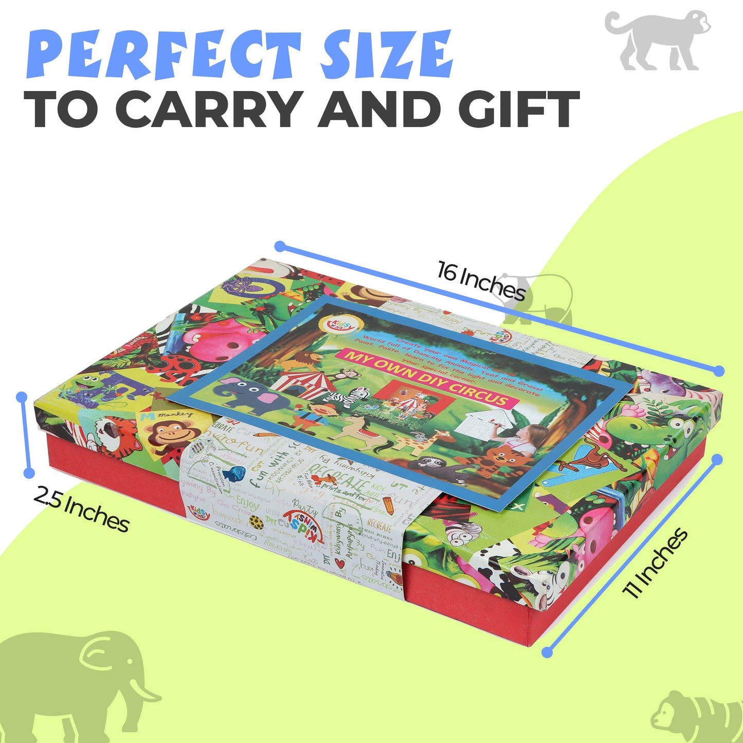 DIY make Your  own  Circus with Light- all in 1  bumper craft kit with all materials and accessories to make your own circus world, with circus, bulb, wire and accessories