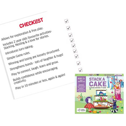 Chalk and Chuckles Stack a Cake, 3-6 Years | First Educational Board Game for Toddlers | Learning Toy for Preschool Kids Multi-color