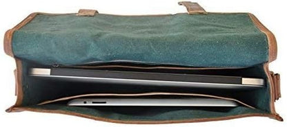 Craftshades – 11*15 Inch | Single Pocket Handcrafted Vintage Goat Leather Laptop Bag Leather Bag | 100% Genuine Leather