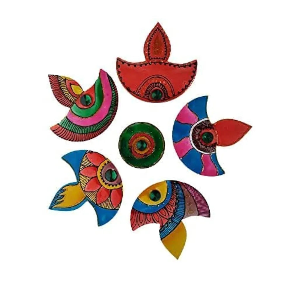 Fevicreate Dazzling Decoration Kit | Paint Your Own Festive Decoration | Contains Diya Cut-Outs, Tea-Light Holders, Decorative Stones & More | by Fevicol | Decorative Items for Festive and Gifting