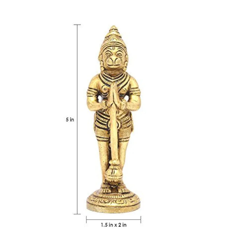 Two Moustaches Brass The Humble Hanuman Statue
