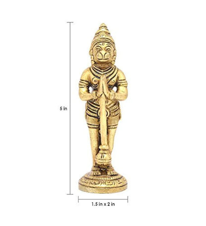 Two Moustaches Brass The Humble Hanuman Statue