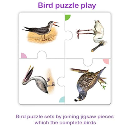 TOYKRAFTT Puzzles for Kids for Age 5-7, Educational Toys, Bird Puzzle, 4 Piece Puzzles for Kids Animal Puzzle - Birds Watch