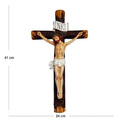 Newven Holy Cross Showpiece Idol Catholic Wall Decorative Christian Statues