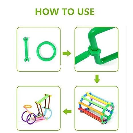 FunBlast Building Block Toy for Kids Creative Educational Toys Geometric Block Building