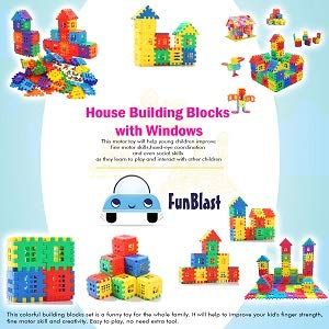 FunBlast Building Blocks For Kids House Building Blocks with Windows Block Game For Kids
