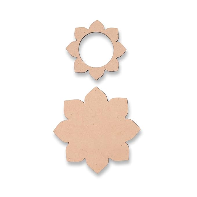 Hobby India Mdf Tea Light Candle Holder for Painting | Craft | Resin Art | Diy & Gifts