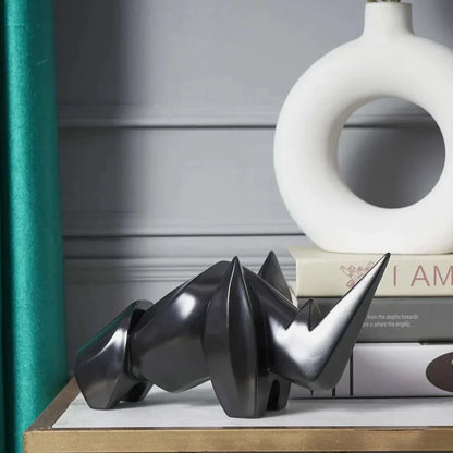 Artarium Abstract Art Rhino Figurine Idol
