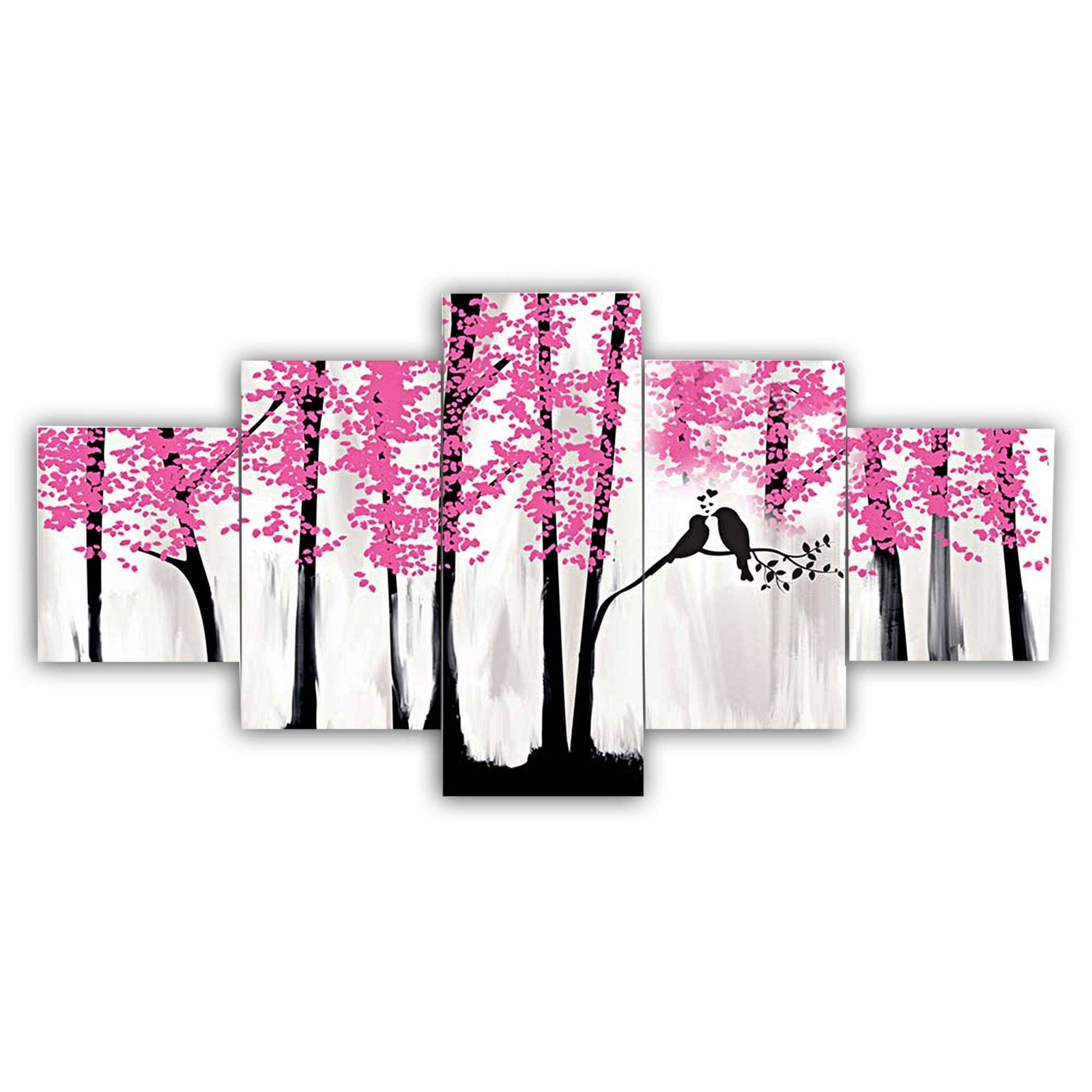 Nature Set of Five 3D Framed Paintings for Wall Decoration – Ideal for Home, Living Room, and Bedroom (125 x 60 CM)