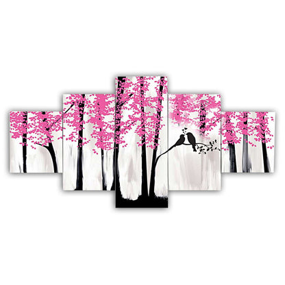 Nature Set of Five 3D Framed Paintings for Wall Decoration – Ideal for Home, Living Room, and Bedroom (125 x 60 CM)