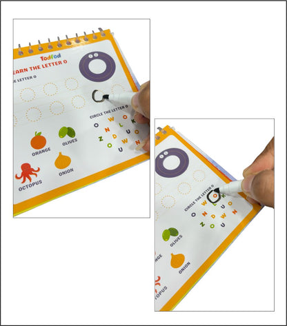ABCD Spiral Writing Practice Book