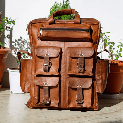 Craftshades – Seven Pocket Goat Leather Backpack | Unisex