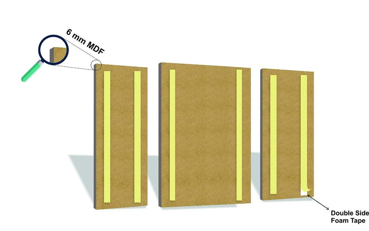 Set Of 3 Digital Wall Painting