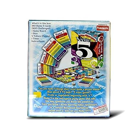 Funskool Games Nme 5 Party Game Find 5 Names Kids & Family for Playing