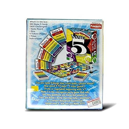 Funskool Games Nme 5 Party Game Find 5 Names Kids & Family for Playing