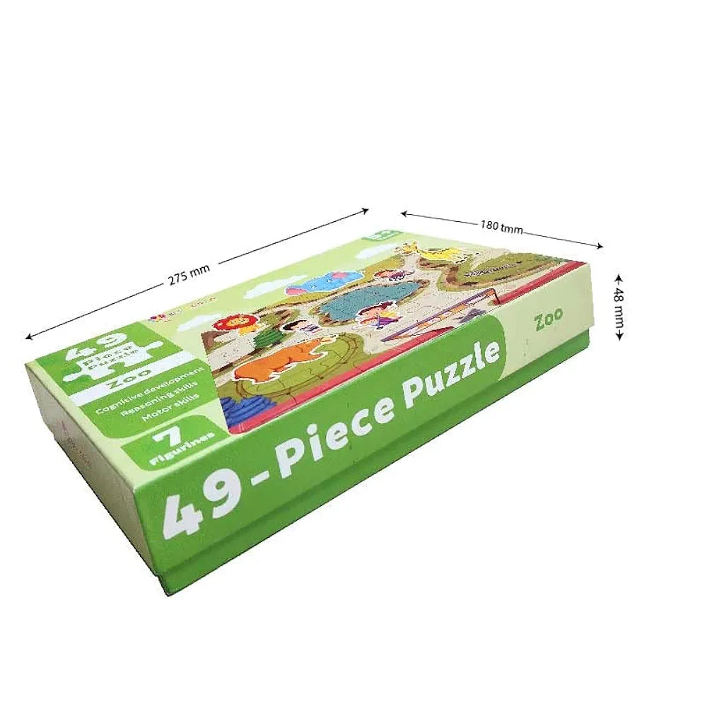 Popcorn Games & Puzzles Zoo 49 Piece Kids Jigsaw Game Puzzle - Science Educational Toys for Kids Children 5+ Years