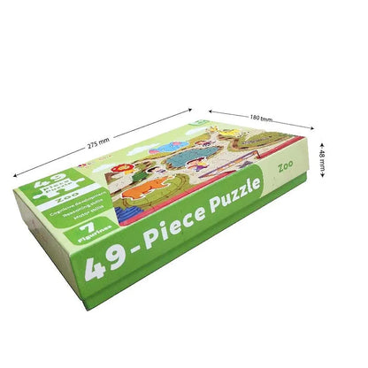 Popcorn Games & Puzzles Zoo 49 Piece Kids Jigsaw Game Puzzle - Science Educational Toys for Kids Children 5+ Years