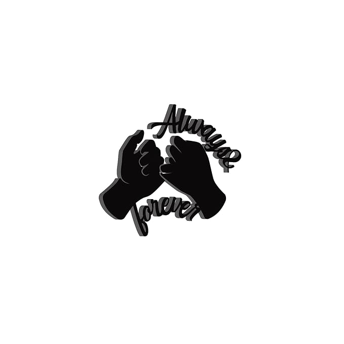 Ecraftindia Always & Forever Black Engineered Wood Cutout Wall Art Decor | Wooden Wall Decor Item