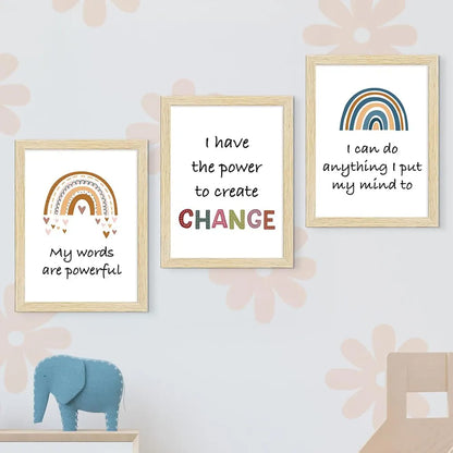 ArtX Paper Motivational-06 Quotes Wall Paintings for Kids Room Animal Frames Set of 6