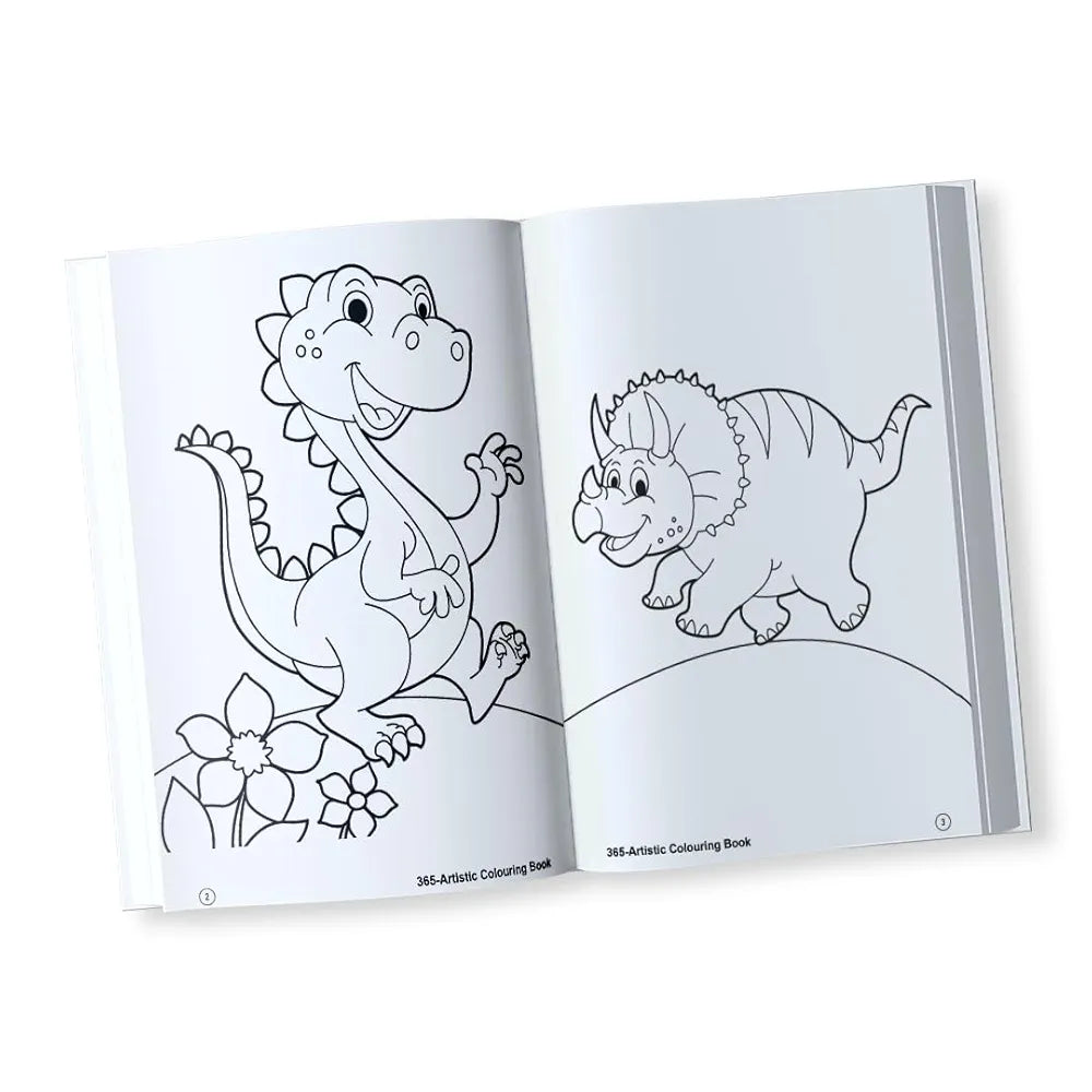 365 Artistic Colouring Book for Kids | Jumbo Colouring & Activity Book with 368 Pages | Fun Gift for Boys & Girls Ages 3+ | Improves Creativity, Focus & Fine Motor Skills | By Majestic Book Club