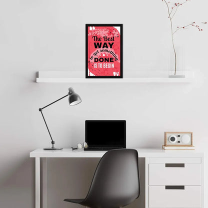 ArtX Paper Motivational Quote The Best Way Wall Frame Art Painting