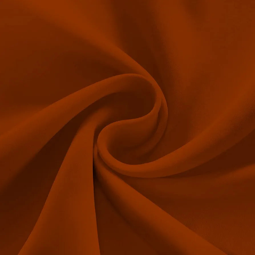 Divine Casa 7 Feet Super Satin Semi Blackout Door Curtain Orange Rust with Curtain Holder Light Filtering Panel with Metal Grommets (Pack of 1)