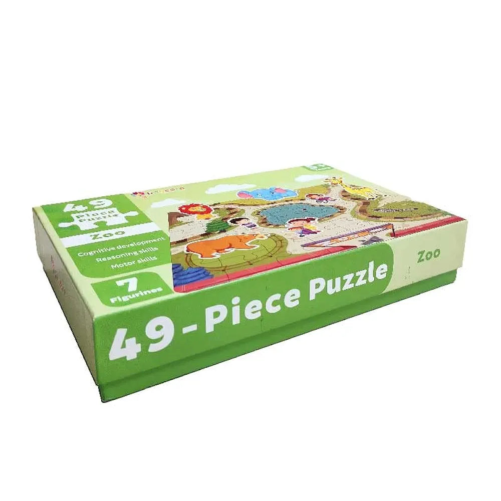 Popcorn Games & Puzzles Zoo 49 Piece Kids Jigsaw Game Puzzle - Science Educational Toys for Kids Children 5+ Years