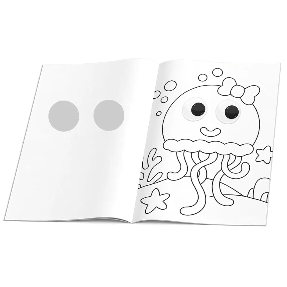 Googly Eyes Sea Animals Colouring Book for Kids I Sea Animals Activity Book featuring Adorable Characters with Oversized Googly Eyes I Perfect Gift I Fun Colouring Activity Book by Majestic Book Club