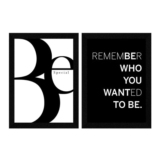 ArtX Paper Be Special Motivational Quotes Wall Frames A4 Set of 2